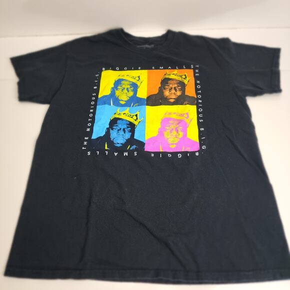 The Notorious B.I.G. Black Short Sleeve Graphic Tee Shirt Men's Size L - Picture 1 of 4